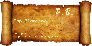 Pap Blandina névjegykártya