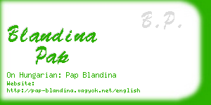 blandina pap business card